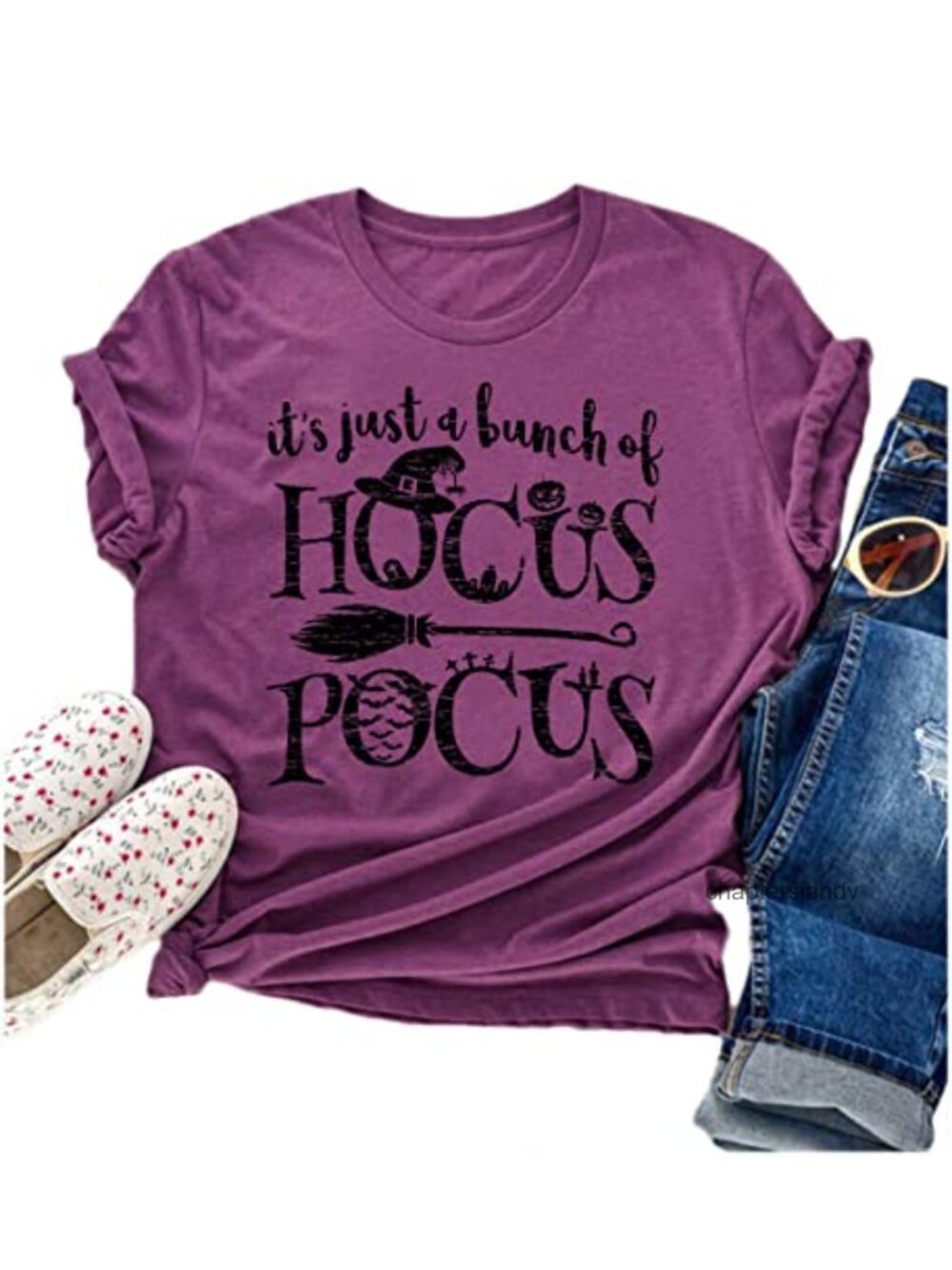 Hocus Pocus Halloween Tee Women Sanderson Sisters Short Sleeve Casual Top
